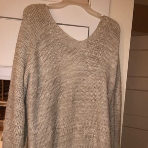 Tan sweater with back cutout
